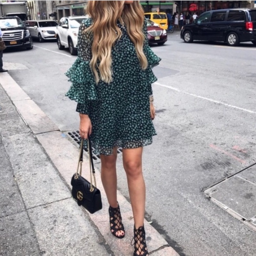 Anthropologie Ranna Gill Fluttered Sleeves Dress